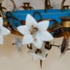 1880 "Chandelier in Bindweeds with Blue Opaline - Image 6