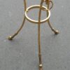 1970/80 Pedestal Table in Gilt Bronze with Top in Glass Maison Charles - Image 6
