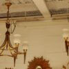 1950' Chandelier Brass and  Bronze With Fléche Style Arbus or Maison Jansen 6 Bulbs - Image 7
