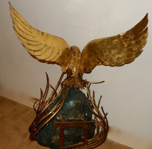 1970' Wall Lamp of An Eagle with Wings Spread FERNANDEZ or DUVAL BRASSEUR or HONORE - PARIS - Image 3