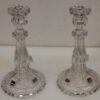 1950' Pair of Candlesticks Baccarat Beaded Bases - Image 3