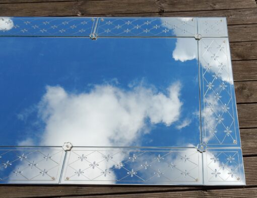 1940/50 Venitian Mirror With Stars Art Deco 170 X 115 cm - Image 3