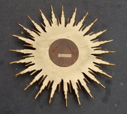 1970' Convex Mirror Gilded Resin 82 cm - Image 4