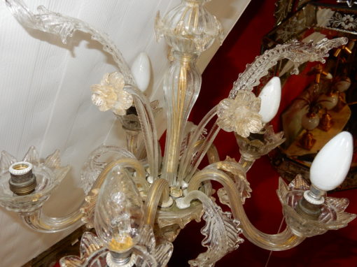1900/20 Lustre Cristal Murano  5 Branches – Image 8