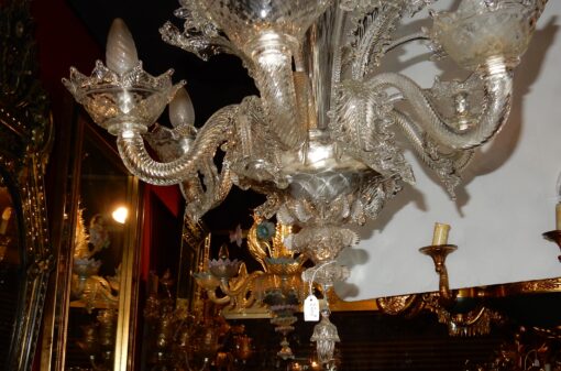 1900/20' Lustre Cristal Murano 6 Branches – Image 8