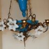 1880 "Chandelier in Bindweeds with Blue Opaline - Image 2