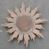 1950' Miroir Soleil Convexe, Bois Doré 70 cm – Image 4