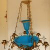 1880 "Chandelier in Bindweeds with Blue Opaline - Image 3