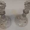 1950' Pair of Candlesticks Baccarat Beaded Bases