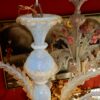 1950'  Chandelier Murano Blue Opalescent Colour With Gold  5 lights - Image 3