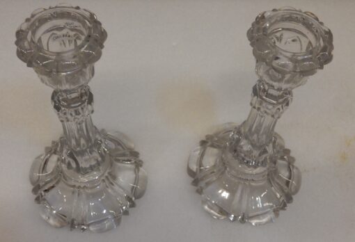 1950' Paire de Bougeoirs pour Chandeliers BACCARAT – Image 7