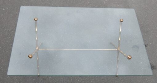 1950/70' Coffee Table in Gilted Bronze Model Bamboo in X Maison Baguès 106 X 67 cm - Image 2