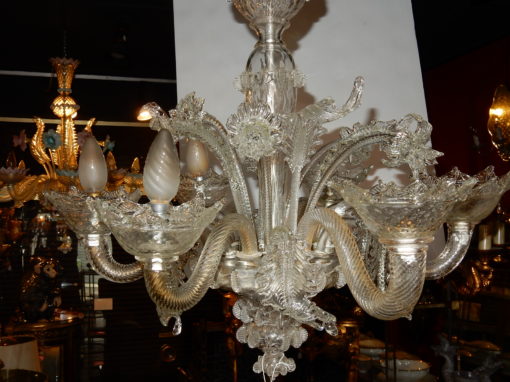 1900/20' Lustre Cristal Murano 6 Branches – Image 7