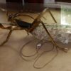 1970' Gilded Bronze and Gypsum Cofee Table Praying Mantis Style Duval Brasseur Enlightening - Image 2
