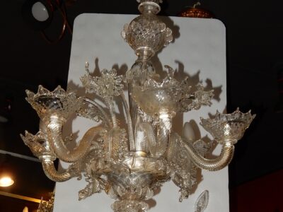 1900/20' Chandelier Murano Crystal with 6 Lights Arms