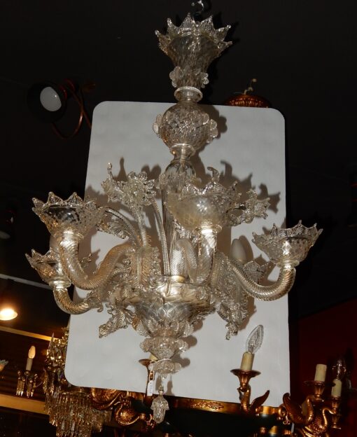 1900/20' Lustre Cristal Murano 6 Branches