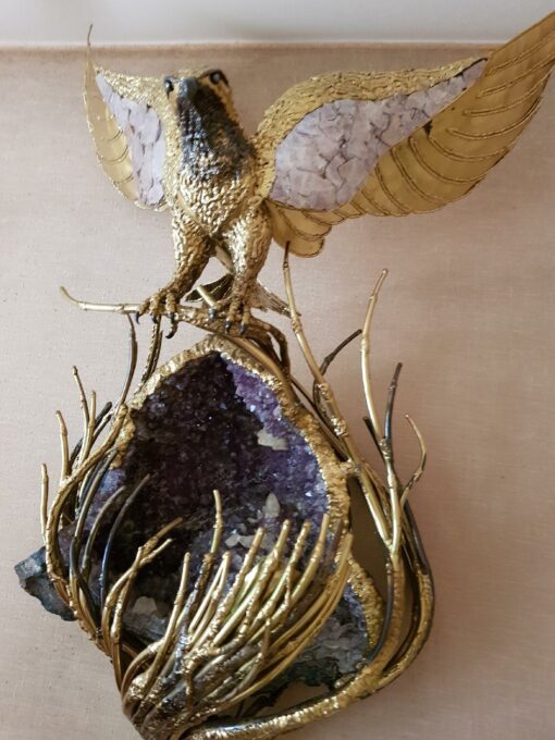 1970' Wall Lamp of An Eagle with Wings Spread FERNANDEZ or DUVAL BRASSEUR or HONORE - PARIS - Image 2