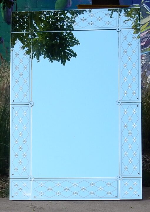 1940/50 Venitian Mirror With Stars Art Deco 170 X 115 cm