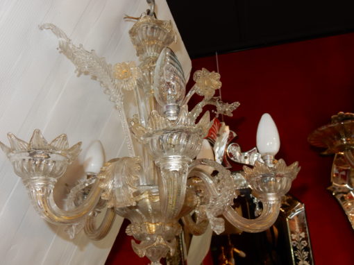 1900/20 Lustre Cristal Murano  5 Branches – Image 4