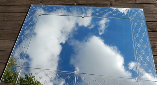 1940/50 Venitian Mirror With Stars Art Deco 170 X 115 cm - Image 4