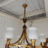 1950' Chandelier Brass and  Bronze With Fléche Style Arbus or Maison Jansen 6 Bulbs - Image 6