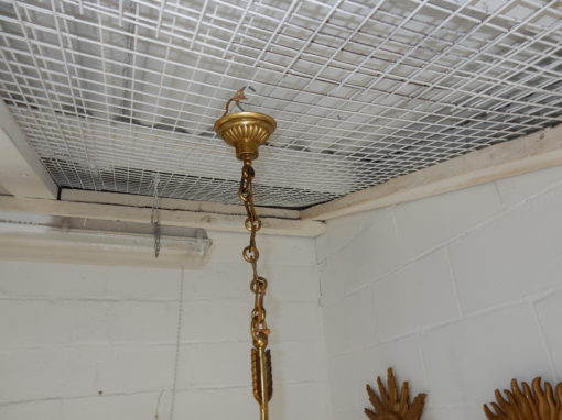 1950' Chandelier Brass and  Bronze With Fléche Style Arbus or Maison Jansen 4 Bulbs - Image 3