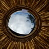 1970' Convex Mirror Gilded Resin 82 cm - Image 3