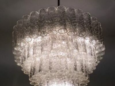 1960/70' Chandelier Venini  Murano by Doria Lichtenwerken 7 Bulbs