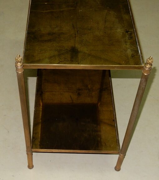 1970' Coffee Table Maison Bagués Brass and Bronze Olympic Flames Round Feet - Image 5