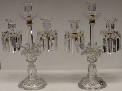 Pair of Baccarat Chandeliers with 2 Arms