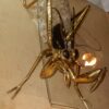 1970' Gilded Bronze and Gypsum Cofee Table Praying Mantis Style Duval Brasseur Enlightening - Image 4