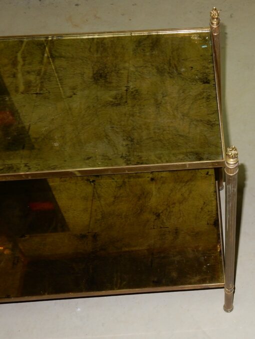1970' Coffee Table Maison Bagués Brass and Bronze Olympic Flames Round Feet - Image 3