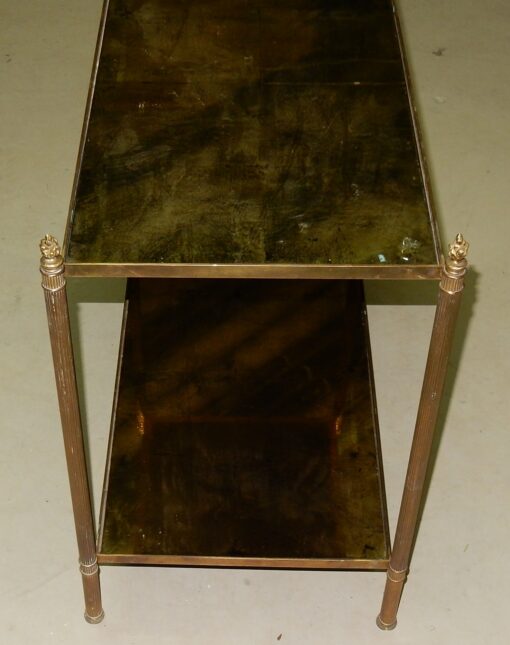1970' Coffee Table Maison Bagués Brass and Bronze Olympic Flames Round Feet - Image 4