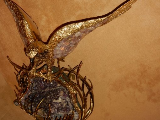 1970' Wall Lamp of An Eagle with Wings Spread FERNANDEZ or DUVAL BRASSEUR or HONORE - PARIS - Image 6