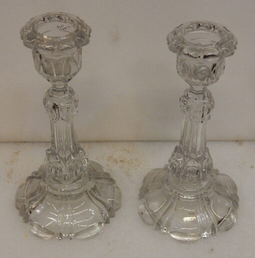 1950' Paire de Bougeoirs pour Chandeliers BACCARAT
