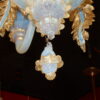 1950'  Chandelier Murano Blue Opalescent Colour With Gold  5 lights - Image 6