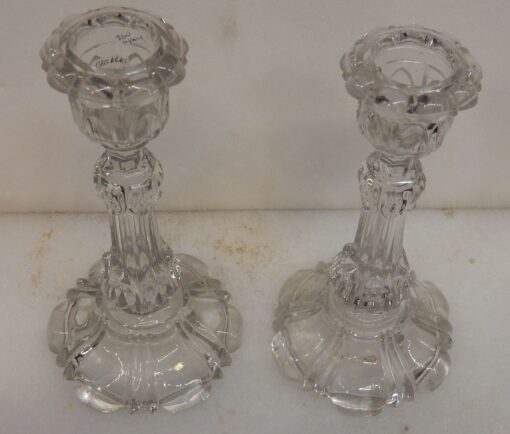 1950' Paire de Bougeoirs pour Chandeliers BACCARAT – Image 4