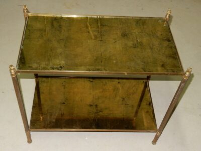 1970' Coffee Table Maison Bagués Brass and Bronze Olympic Flames Round Feet