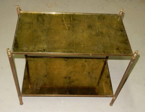 1970' Coffee Table Maison Bagués Brass and Bronze Olympic Flames Round Feet