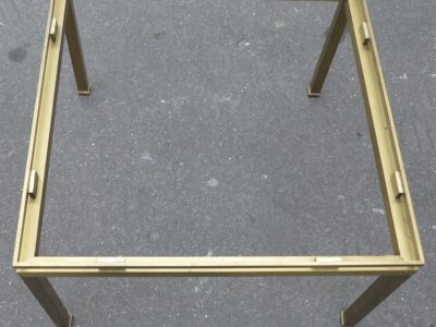 1950/70 Square Coffee table Guy Lefevre in bronze and polish brass