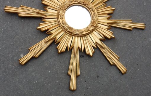 1950/70 Flat Mirror Gilded Wood 102 - Image 3