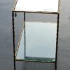1950/70' End of Sofa in bronze Maison Bagués Bamboo Model with Tops in Oxyded Silvered Miror 65X31X H 59 cm - Image 3