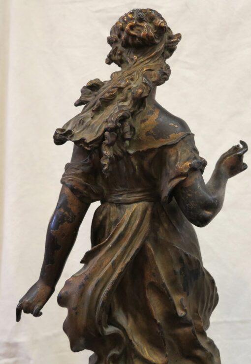 Statue Tans Signed Woman Moreau - Image 6