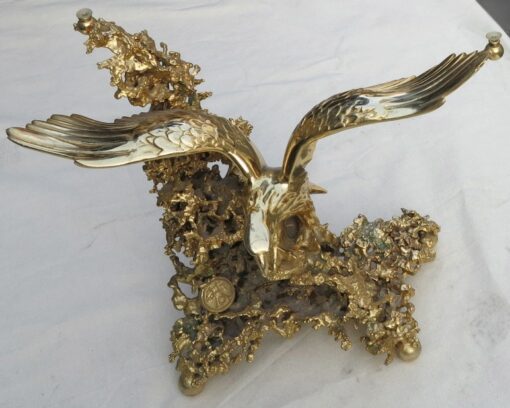 Coffee table guilted brass eagles of Boeltz for Roméo Paris - Image 8