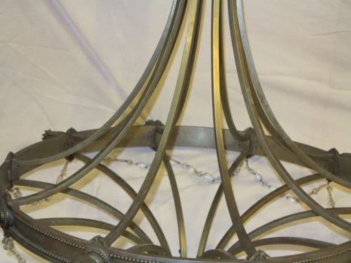 1950' Paire de Lustres 10 Lumières Style Maison Jansen H 124 x D 104 cm – Image 6