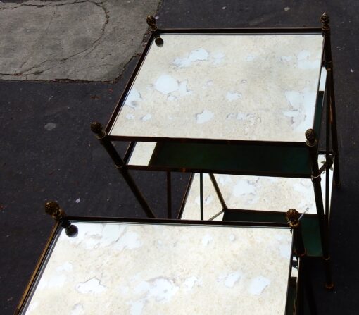 1950/70' Pair of Shelves has 3 levels Maison Baguès With Olded Mirror - Image 3