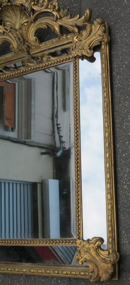 Miroir style Régence à Coquille Glaces Mercure Parecloses Doré à l'Or 123 x 87 cm – Image 8