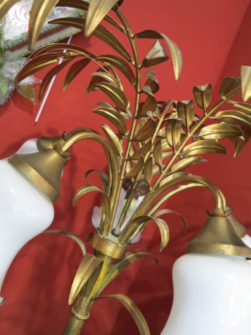 Floor Lamp bamboo golden iron 1970 - Image 5