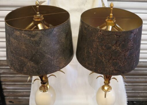Pair of lamps or similar style Charles egg d ostrich - Image 4