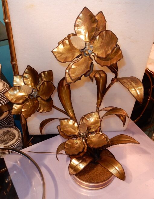 1970 "Plant Enlightening in Brass  Maison Jansen 3 Heads - Image 2